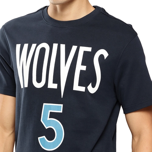 NBA ANTHONY EDWARDS MINNESOTA TIMBERWOLVES CLASSIC PRINTED T-SHIRT 'NAVY'