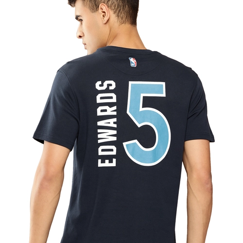 NBA ANTHONY EDWARDS MINNESOTA TIMBERWOLVES CLASSIC PRINTED T-SHIRT 'NAVY'
