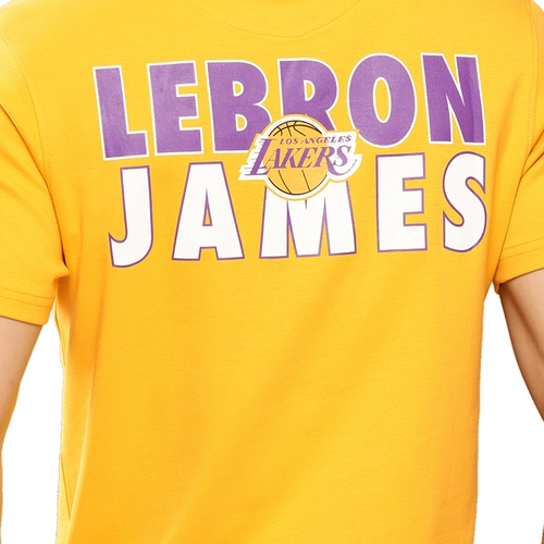 NBA LEBRON JAMES LOS ANGELES LAKERS CLASSIC PLAYER NAME T-SHIRT 'YELLOW'