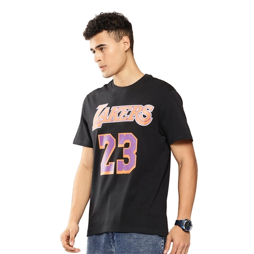 NBA LEBRON JAMES LOS ANGELES LAKERS CLASSIC PRINTED T-SHIRT 'BLACK'