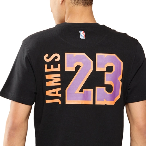 NBA LEBRON JAMES LOS ANGELES LAKERS CLASSIC PRINTED T-SHIRT 'BLACK'