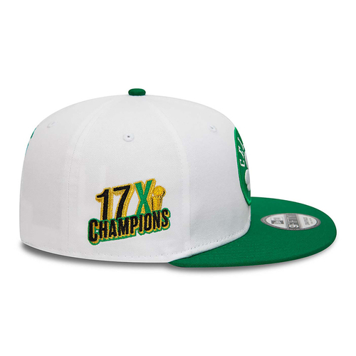 NEW ERA BOSTON CELTICS NBA CROWN PATCHES 9FIFTY SNAPBACK CAP 'WHITE'