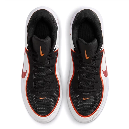 NIKE MEN'S PRECISION 8 LOW BASKETBALL SHOES 'BLACK/WHITE/PICANTE RED'