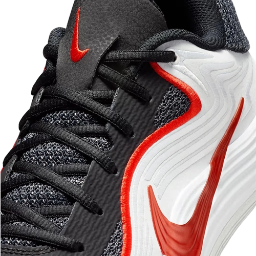 NIKE MEN'S PRECISION 8 LOW BASKETBALL SHOES 'BLACK/WHITE/PICANTE RED'