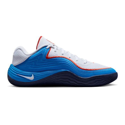 NIKE MEN'S PRECISION 8 LOW BASKETBALL SHOES 'BLUE/WHITE/PICANTE RED'