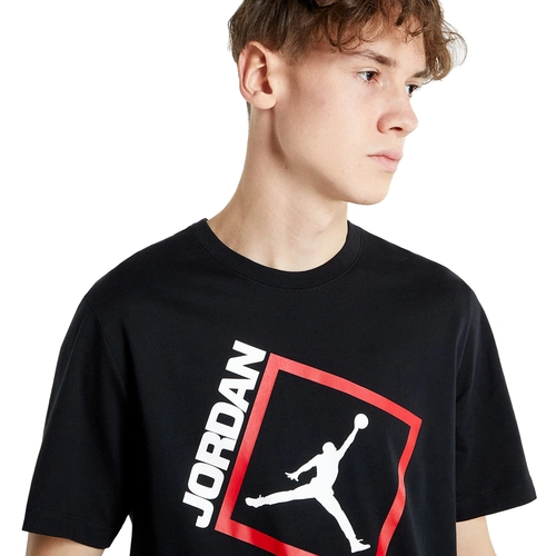 JORDAN MEN JUMPMAN BOX SHORT SLEEVE CREW T-SHIRT 'BLACK'