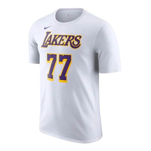 NIKE MENS NBA LUKA DONCIC LOS ANGELES LAKERS ASSOCIATION EDITION SHORT SLEEVE T-SHIRT 'WHITE'