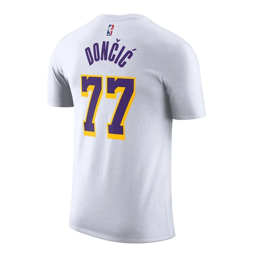 NIKE MENS NBA LUKA DONCIC LOS ANGELES LAKERS ASSOCIATION EDITION SHORT SLEEVE T-SHIRT 'WHITE'
