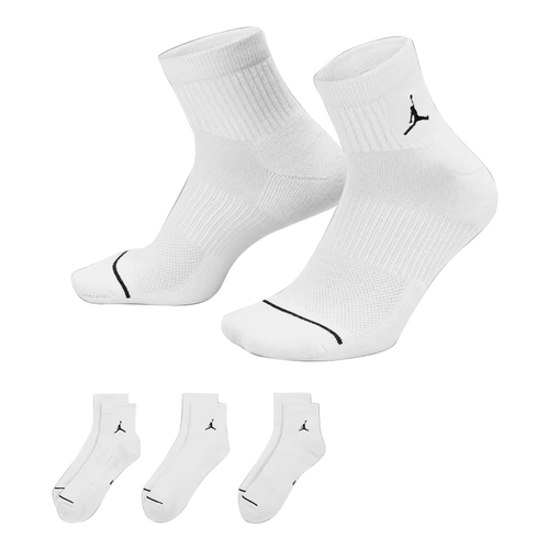 JORDAN EVERYDAY ANKLE SOCKS (3 PAIRS) WHITE