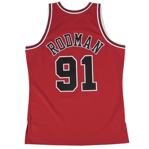 SWINGMAN JERSEY CHICAGO BULLS ROAD 1997-98 DENNIS RODMAN 'RED'