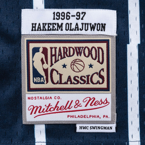 SWINGMAN JERSEY HOUSTON ROCKETS ROAD 1996-97 HAKEEM OLAJUWON 'NAVY'
