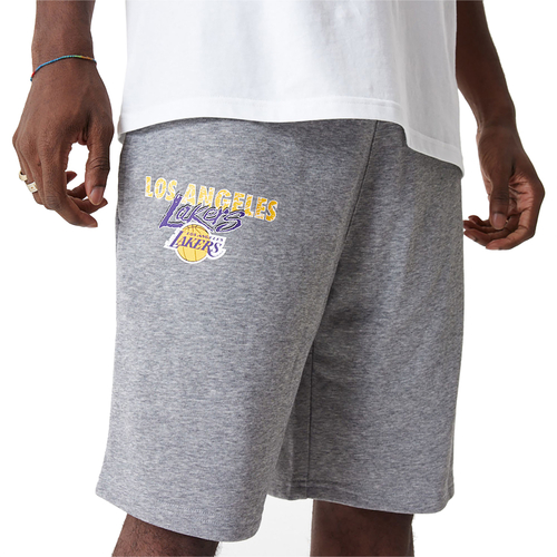 NEW ERA LOS ANGELES LAKERS TEAM SCRIPT SHORTS 'GREY'