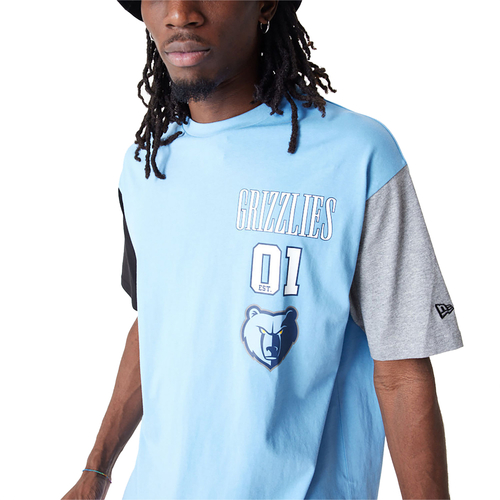 NEW ERA MEMPHIS GRIZZLIES NBA CUT SEW OVERSIZED T-SHIRT 'BLUE'