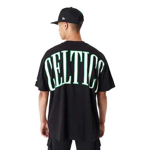 BOSTON CELTICS NBA ARCH WORDMARK OVERSIZED T-SHIRT 'BLACK'