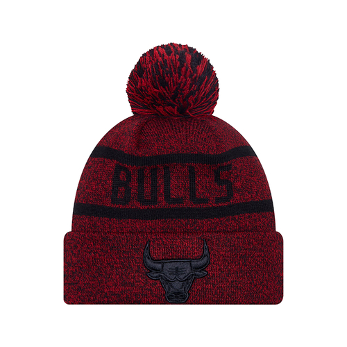 NEW ERA CHICAGO BULLS JAKE BOBBLE KNIT BEANIE HAT 'RED'