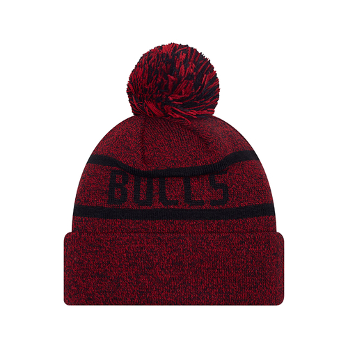 NEW ERA CHICAGO BULLS JAKE BOBBLE KNIT BEANIE HAT 'RED'