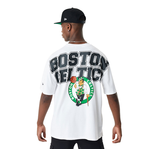 NEW ERA BOSTON CELTICS NBA LARGE GRAPHIC WHITE OVERSIZED T-SHIRT 'WHITE'