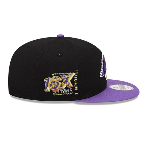 NEW ERA LOS ANGELES LAKERS TEAM PATCH 9FIFTY SNAPBACK CAP 'BLACK'