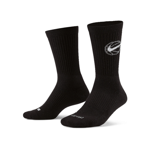 NIKE EVERYDAY CREW BASKETBALL SOCKS (3 PAIRS) 'BLACK'