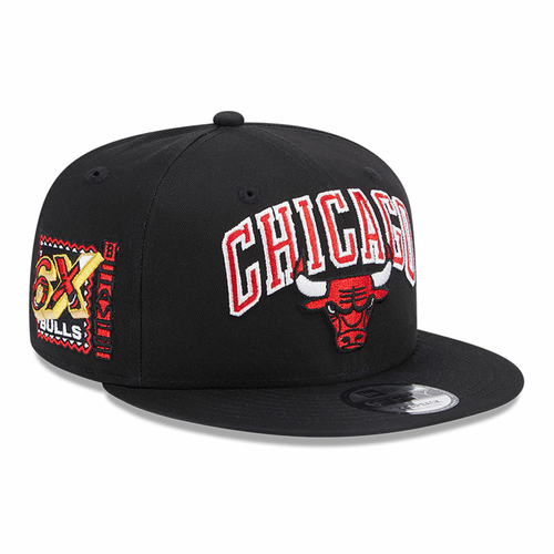 CHICAGO BULLS NBA PATCH 9FIFTY SNAPBACK CAP 'BLACK'