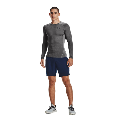 UA HEATGEAR ARMOUR COMPRESSION LONG SLEEVE T-SHIRT 'GREY'