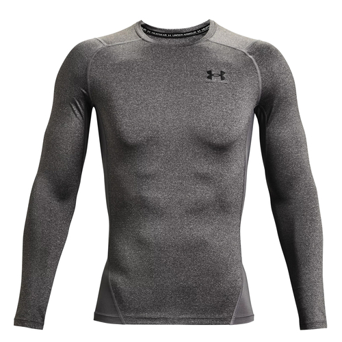 UA HEATGEAR ARMOUR COMPRESSION LONG SLEEVE T-SHIRT 'GREY'