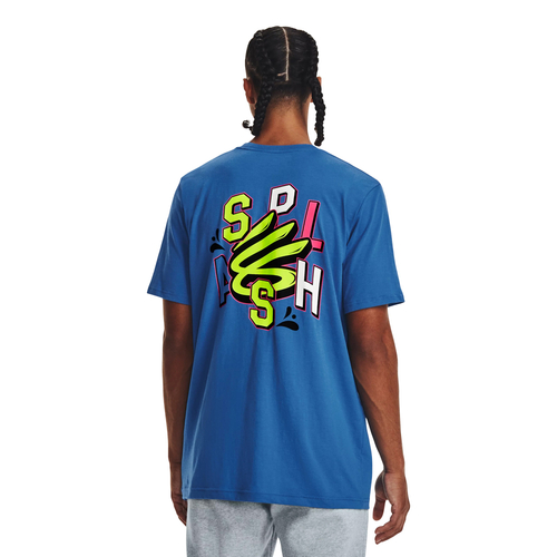 UA CURRY SPLASH PARTY SHORT SLEEVE T-SHIRT 'BLUE'