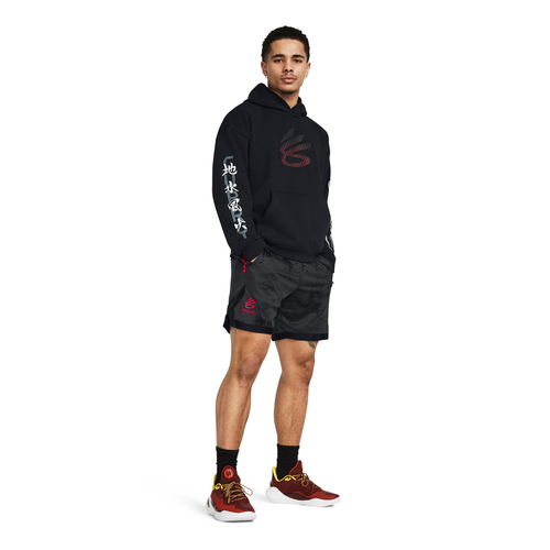 UA STEPH CURRY X BRUCE LEE FIRE HOODIE 'BLACK'
