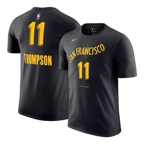 NIKE GOLDEN STATE WARRIORS KLAY THOMPSON #11 CITY EDITION NBA T-SHIRT 'BLACK'