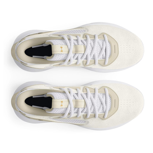 UA LOCKDOWN 6 BASKETBALL SHOES 'WHITE/GOLD'