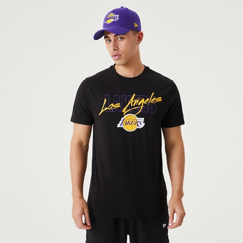 LOS ANGELES LAKERS NBA SCRIPT T-SHIRT 'BLACK'