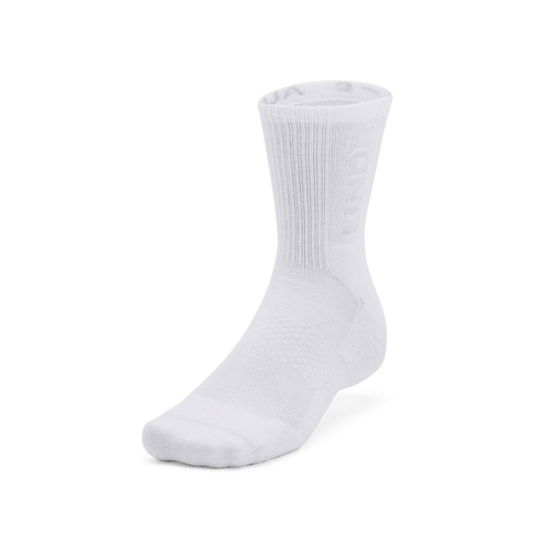 UA 3-MAKER MID-CREW SOCKS (3 PAIRS) 'WHITE'