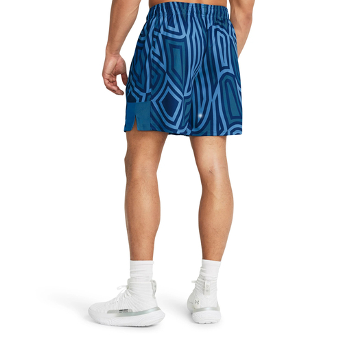 UA BASELINE PRINTED SHORTS 'BLUE'