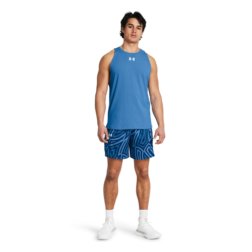 UA BASELINE PRINTED SHORTS 'BLUE'