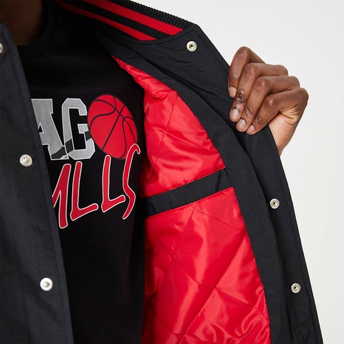 NEW ERA CHICAGO BULLS NBA SCRIPT BOMBER JACKET 'BLACK'