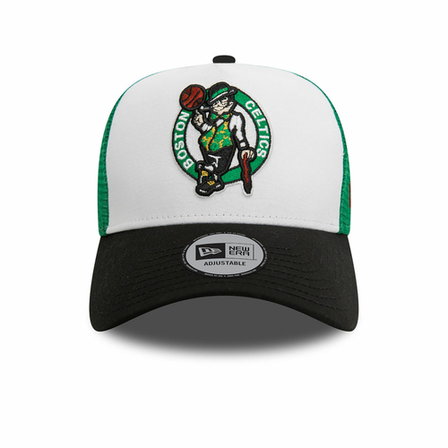 NEW ERA BOSTON CELTICS NBA 9FORTY A-FRAME TRUCKER CAP 'WHITE/BLACK'