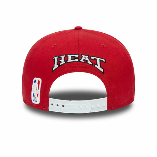 NEW ERA MIAMI HEAT NBA REAR LOGO 9FIFTY SNAPBACK CAP 'RED'