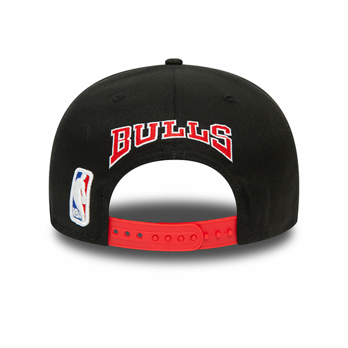 NEW ERA CHICAGO BULLS NBA REAR LOGO 9FIFTY SNAPBACK CAP BLACK'