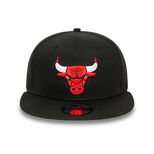 CHICAGO BULLS NBA REAR LOGO 9FIFTY SNAPBACK CAP BLACK'