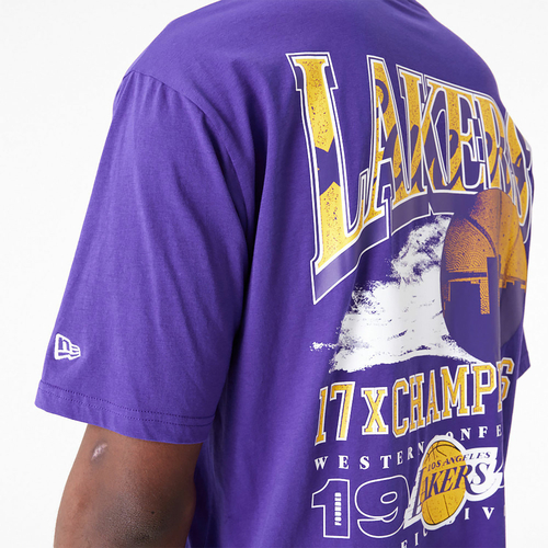 NEW ERA LOS ANGELES LAKERS NBA CHAMPIONSHIP OVERSIZED T-SHIRT 'PURPLE'