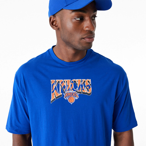 NEW ERA NEW YORK KNICKS NBA CHAMPIONSHIP OVERSIZED T-SHIRT 'BLUE'