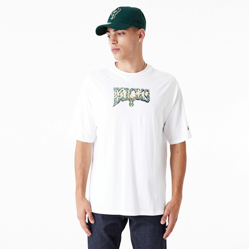NEW ERA MILWAUKEE BUCKS NBA CHAMPIONSHIP OVERSIZED T-SHIRT 'WHITE'