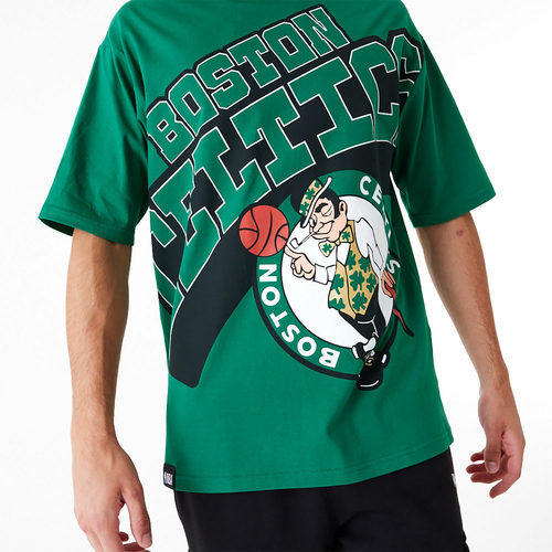 NEW ERA BOSTON CELTICS NBA LARGE WORDMARK OVERSIZED T-SHIRT 'GREEN'