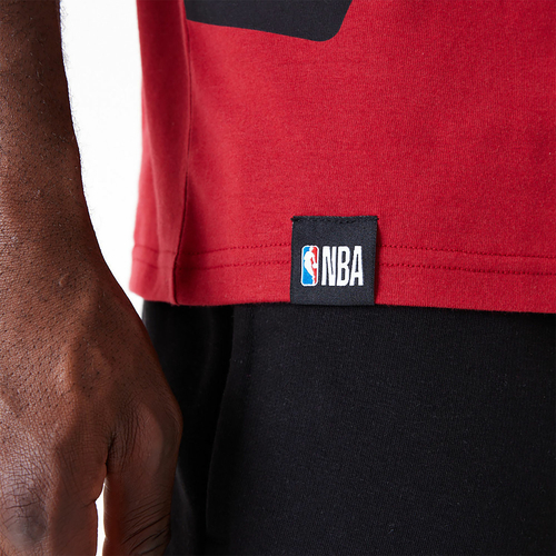MIAMI HEAT NBA LARGE WORDMARK DARK OVERSIZED T-SHIRT 'RED'