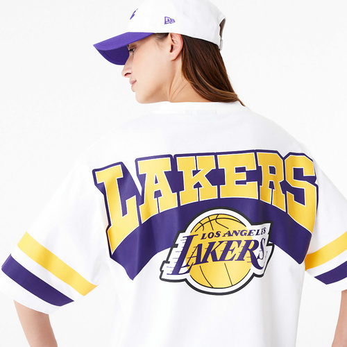 NEW ERA LOS ANGELES LAKERS NBA ARCH GRAPHIC OVERSIZED T-SHIRT 'WHITE'