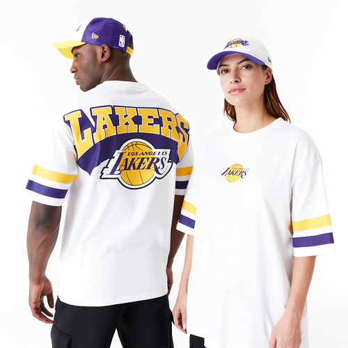 NEW ERA LOS ANGELES LAKERS NBA ARCH GRAPHIC OVERSIZED T-SHIRT 'WHITE'