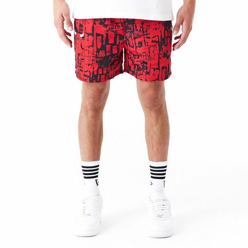 CHICAGO BULLS NBA ALL OVER PRINT SHORTS 'RED'