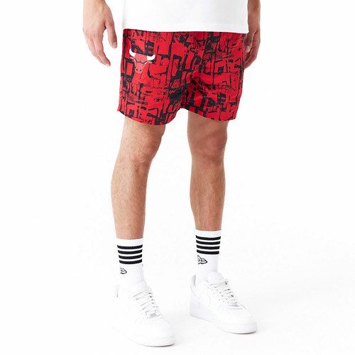 CHICAGO BULLS NBA ALL OVER PRINT SHORTS 'RED'