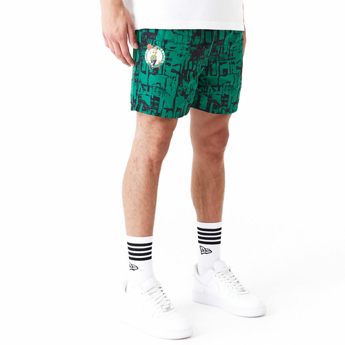 BOSTON CELTICS NBA ALL OVER PRINT SHORTS 'GREEN'