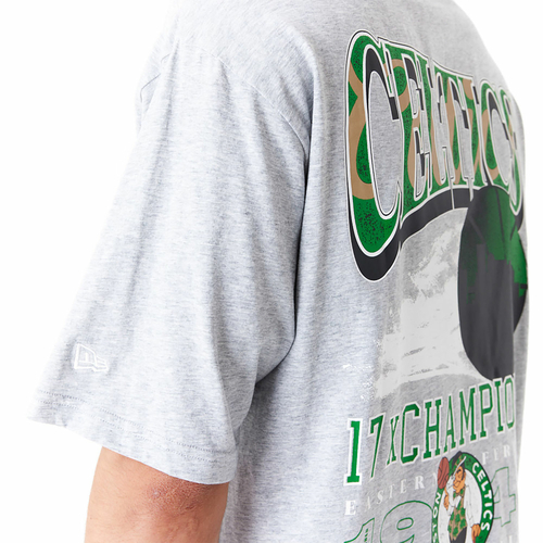 NEW ERA BOSTON CELTICS NBA CHAMPIONSHIP OVERSIZED T-SHIRT 'GREY'